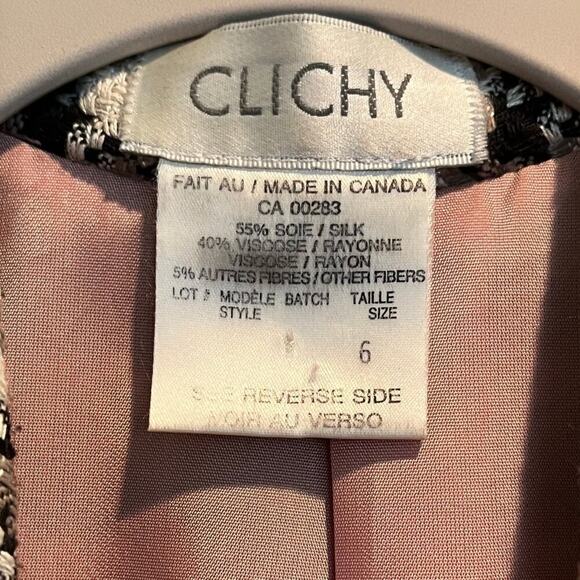 Clichy Blazer Womens Size 6 Plaid 2 button fully lined comfortable - Picture 4 of 5